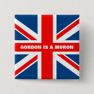 Anti Gordon Brown anti Labor Vierkante Button 5,1 Cm