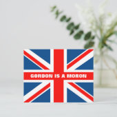 Anti Gordon Brown Briefkaart (Staand voorkant)