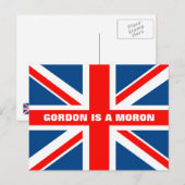 Anti Gordon Brown Briefkaart (Voorkant / Achterkant)