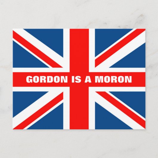 Anti Gordon Brown Briefkaart (Voorkant)