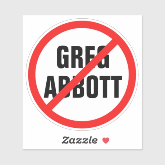 Anti-Greg Abbott 2022 Gouverneur Verkiezingspoliti Sticker (Vel)