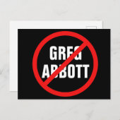Anti-Greg Abbott stemt met hem uit de politiek van Briefkaart (Voorkant / Achterkant)