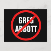 Anti-Greg Abbott stemt met hem uit de politiek van Briefkaart (Voorkant)