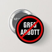 Anti-Greg Abbott Texas Democraat Ronde Button 5,7 Cm (Voorkant /achterkant)