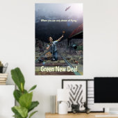 Anti-groene nieuwe deal - 24 x 36 Poster afdrukken (Thuiskantoor)
