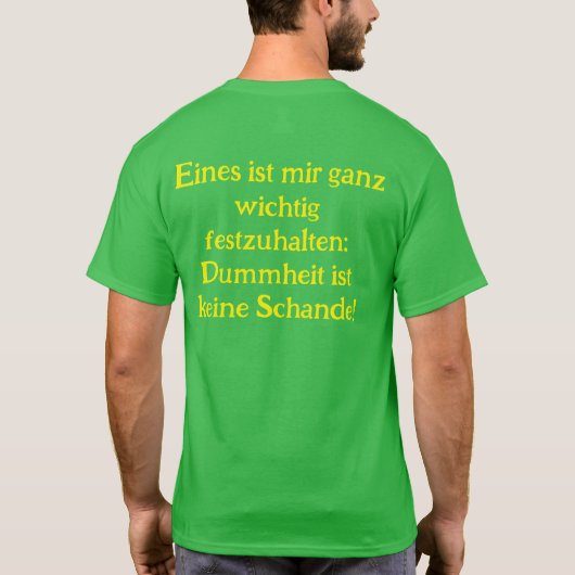 Anti Grüne Spruch T-shirt (Achterkant)