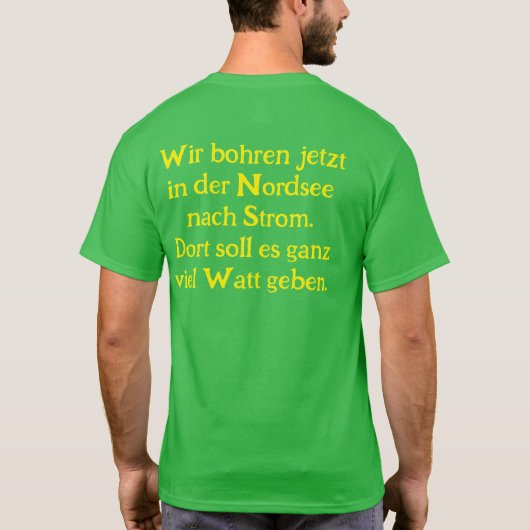 Anti Grüne Spruch T-shirt (Achterkant)
