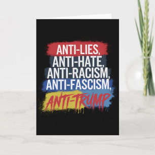 Anti Haat Leugens Racisme Fascisme Weerstaand Prot Kaart