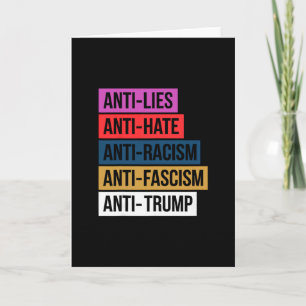 Anti Haat Leugens Racisme Fascisme Weerstand Prote Kaart
