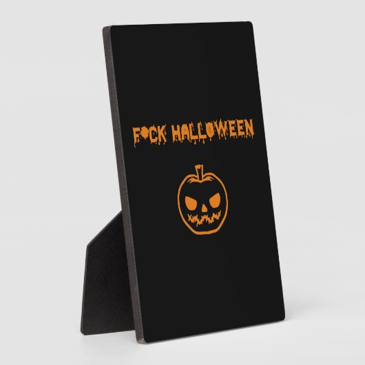 Anti Halloween pompoen jack-o'-lantaarn Fotoplaat (Zijkant)