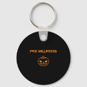 Anti Halloween pompoen jack-o'-lantaarn Sleutelhanger (Voorkant)