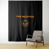Anti Halloween pompoen jack-o'-lantaarn Wandkleed (In situ)