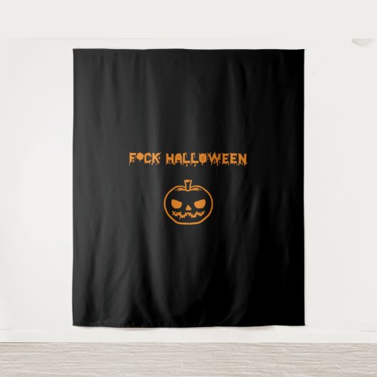 Anti Halloween pompoen jack-o'-lantaarn Wandkleed (Voorkant)
