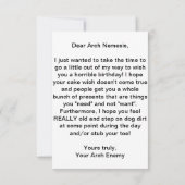 Anti-Happy Birthday-kaart Kaart (Achterkant)