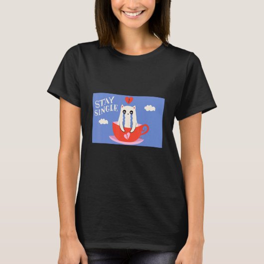 Anti hartgebroken kat t-shirt (Voorkant)