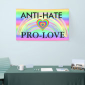 Anti-Hate Pro-Love Protest LGBT Rainbow Banner (Beurs)