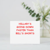 anti-hilair clinton briefkaart (Staand voorkant)
