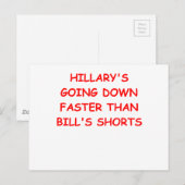 anti-hilair clinton briefkaart (Voorkant / Achterkant)