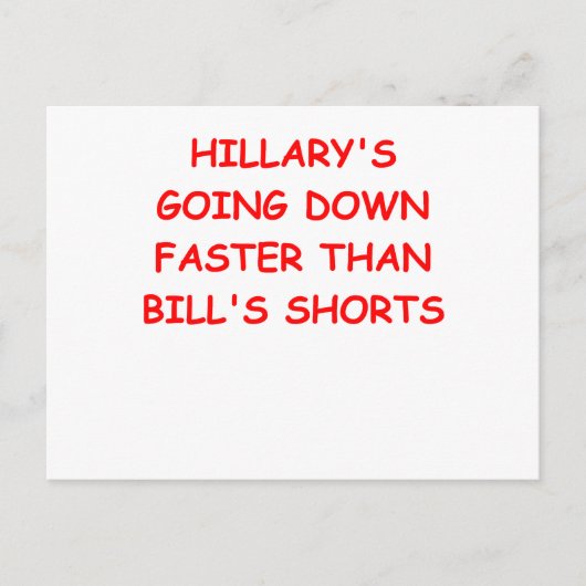 anti-hilair clinton briefkaart (Voorkant)