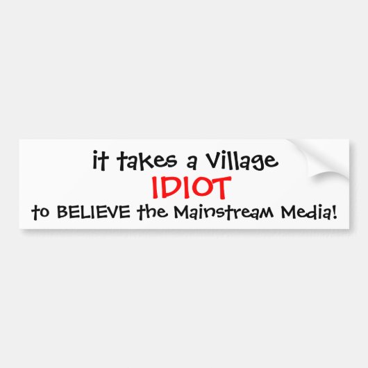 ANTI-HILLARY 2016 BUMPERSTICKER (Voorkant)