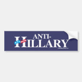 ANTI-HILLARY Banner - Anti-Hillary - white -.png Bumpersticker (Voorkant)