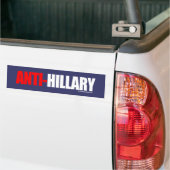 ANTI-HILLARY BOLD - Anti-Hillary - white -.png Bumpersticker (Op Truck)