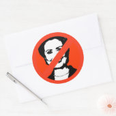 ANTI-HILLARY CLINTON 1 RONDE STICKER (Envelop)