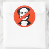 ANTI-HILLARY CLINTON 1 RONDE STICKER (Tas)