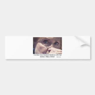 Anti-Hillary Clinton 2016 geschenken en kleding Bumpersticker