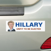 Anti-Hillary Clinton Bumpersticker (Op auto)