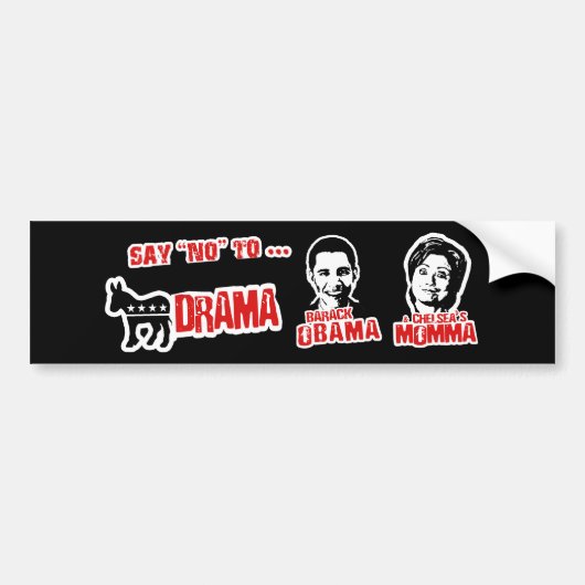 Anti-Hillary Clinton Bumpersticker (Voorkant)