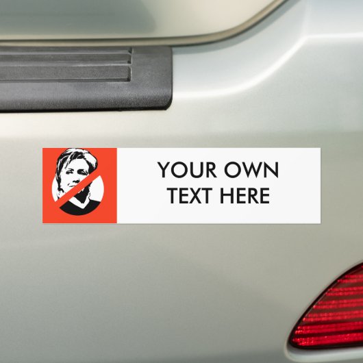 ANTI-HILLARY CLINTON BUMPERSTICKER (Op auto)