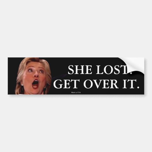 Anti-Hillary Clinton Bumpersticker (Voorkant)