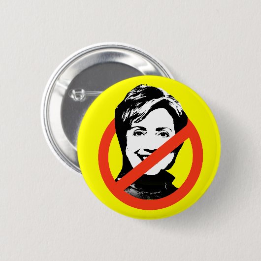 Anti-Hillary Clinton Button (Voorkant /achterkant)