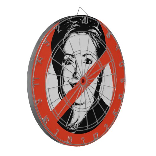 ANTI-HILLARY CLINTON DARTBORD (Voorkant Links)