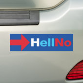 Anti-Hillary Clinton HELL NO - Donald Trump 2016 Bumpersticker (Op auto)