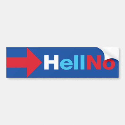 Anti-Hillary Clinton HELL NO - Donald Trump 2016 Bumpersticker (Voorkant)