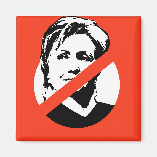 ANTI-HILLARY CLINTON MAGNEET (Voorkant)