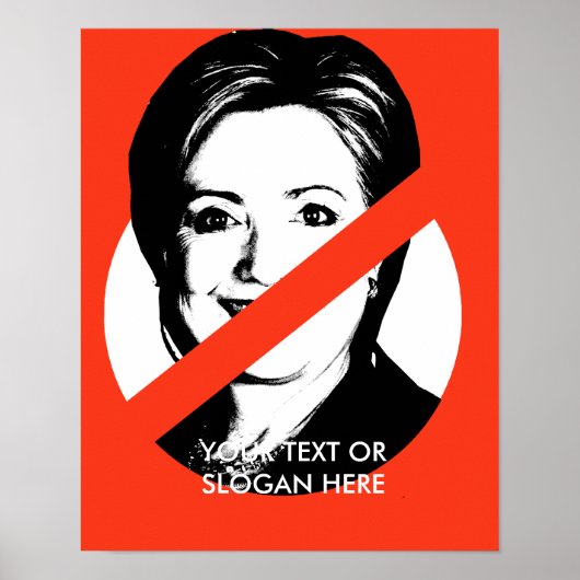 ANTI-HILLARY CLINTON POSTER (Voorkant)