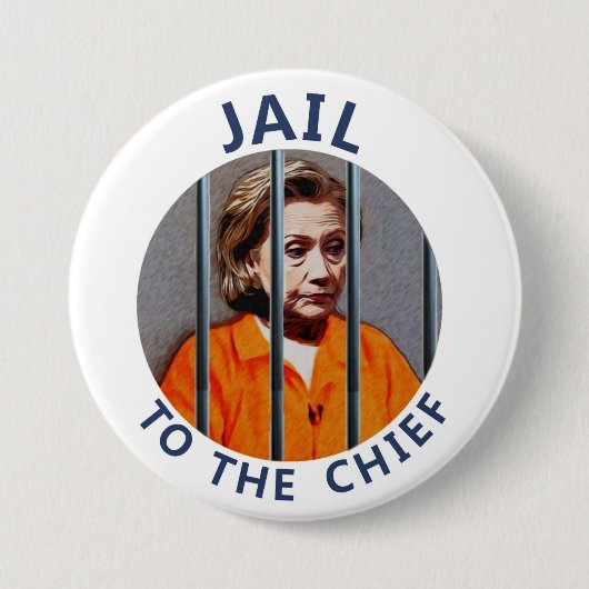 Anti-Hillary Clinton Ronde Button 7,6 Cm (Voorkant)