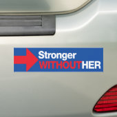 Anti-Hillary Clinton Sterker zonder haar Trump Bumpersticker (Op auto)