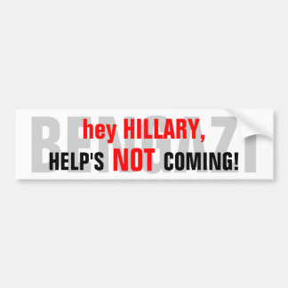 ANTI-HILLARY_HELP KOMT NIET-BENGAZI BUMPERSTICKER