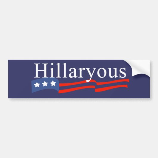 Anti-Hillary: Hillaryous Bumpersticker (Voorkant)
