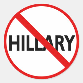 Anti-Hillary Ronde Sticker