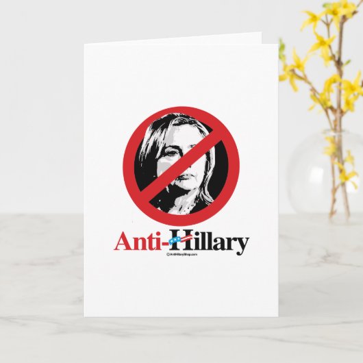 Anti-Hillary symbool Kaart (Gele Bloem)