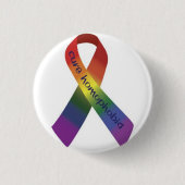 anti homofobia ronde button 3,2 cm (Voorkant)