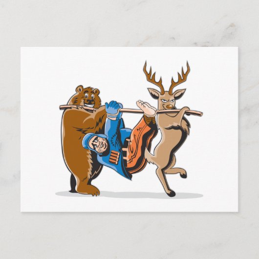 Anti-Hunting Animal Revenge Briefkaart (Voorkant)