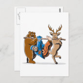 Anti-Hunting Animal Revenge Briefkaart (Voorkant / Achterkant)