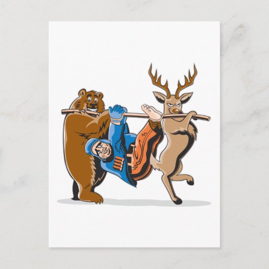 Anti-Hunting Animal Revenge Briefkaart (Voorkant)