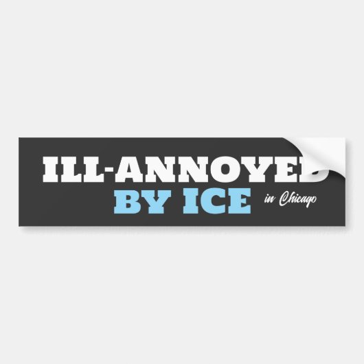 anti-ICE humor Bumpersticker (Voorkant)